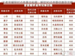 王者荣耀限时点券暴击秘籍：解锁90点券翻倍赢取攻略