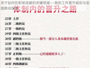 关于如何在职场突破的关键领域——我的工作晋升规划与实践路径探索