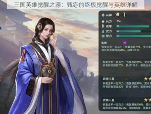 三国英雄觉醒之源：甄宓的终极觉醒与英雄详解