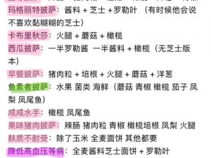 明日之后特制披萨详解：属性图鉴与独家制作指南，解密特色披萨的制作技艺