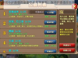 太极熊猫2游戏中护盾值的重要性及作用解析：探寻护盾值在防御机制中的独特功能