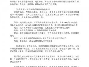 关于洪荒文明安装与配置的详细说明及操作指南