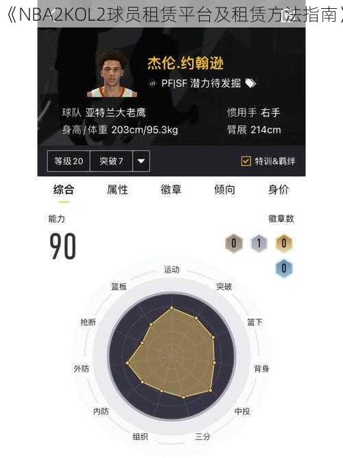 《NBA2KOL2球员租赁平台及租赁方法指南》