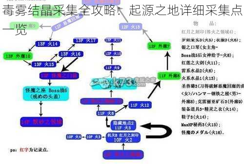 毒雾结晶采集全攻略：起源之地详细采集点一览