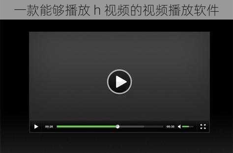 一款能够播放 h 视频的视频播放软件