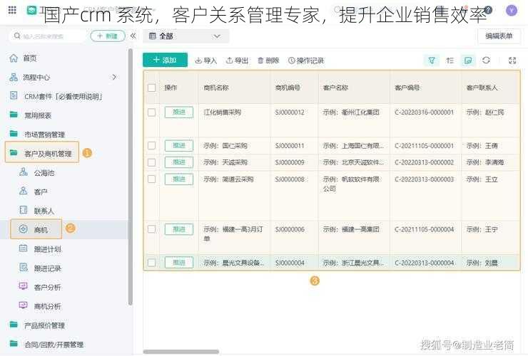 国产crm 系统，客户关系管理专家，提升企业销售效率