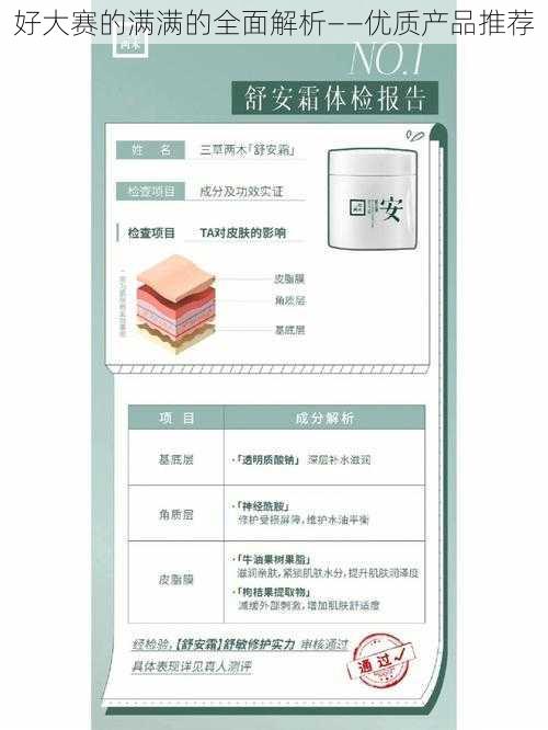 好大赛的满满的全面解析——优质产品推荐