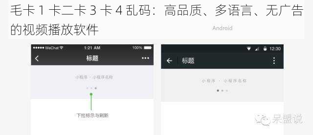 毛卡 1 卡二卡 3 卡 4 乱码：高品质、多语言、无广告的视频播放软件