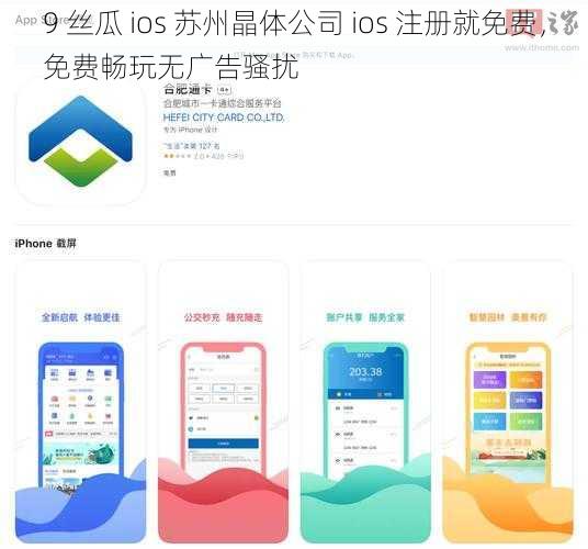 9 丝瓜 ios 苏州晶体公司 ios 注册就免费，免费畅玩无广告骚扰