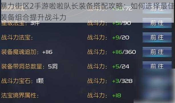 暴力街区2手游啦啦队长装备搭配攻略：如何选择最佳装备组合提升战斗力