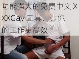 功能强大的免费中文 XXXGay 工具，让你的工作更高效