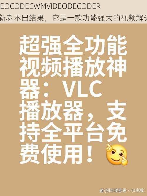 VIDEOCODECWMVIDEODECODER 更新老不出结果，它是一款功能强大的视频解码器