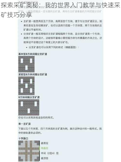 探索采矿奥秘：我的世界入门教学与快速采矿技巧分享