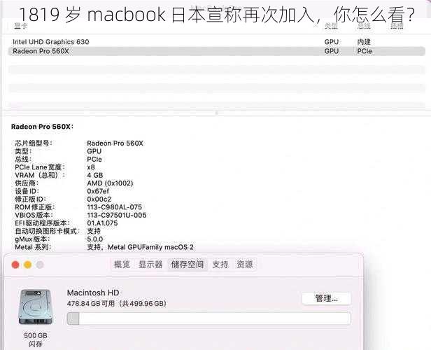 1819 岁 macbook 日本宣称再次加入，你怎么看？