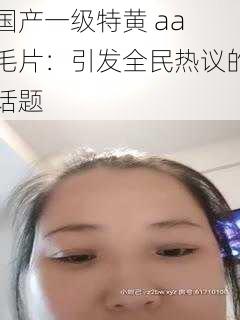 国产一级特黄 aa 毛片：引发全民热议的话题