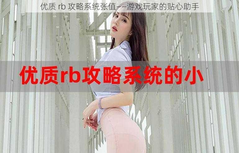 优质 rb 攻略系统张值——游戏玩家的贴心助手