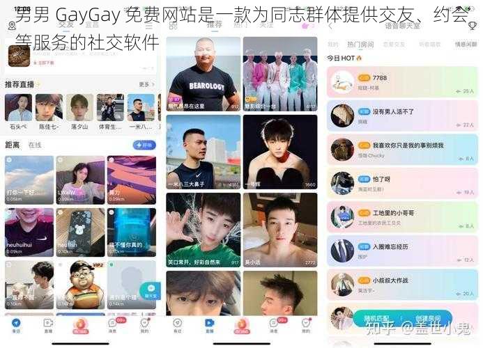 男男 GayGay 免费网站是一款为同志群体提供交友、约会等服务的社交软件