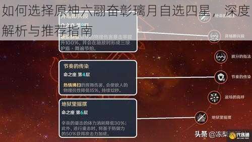 如何选择原神六翮奋彰璃月自选四星，深度解析与推荐指南