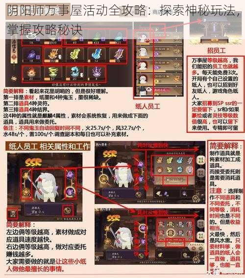 阴阳师万事屋活动全攻略：探索神秘玩法，掌握攻略秘诀