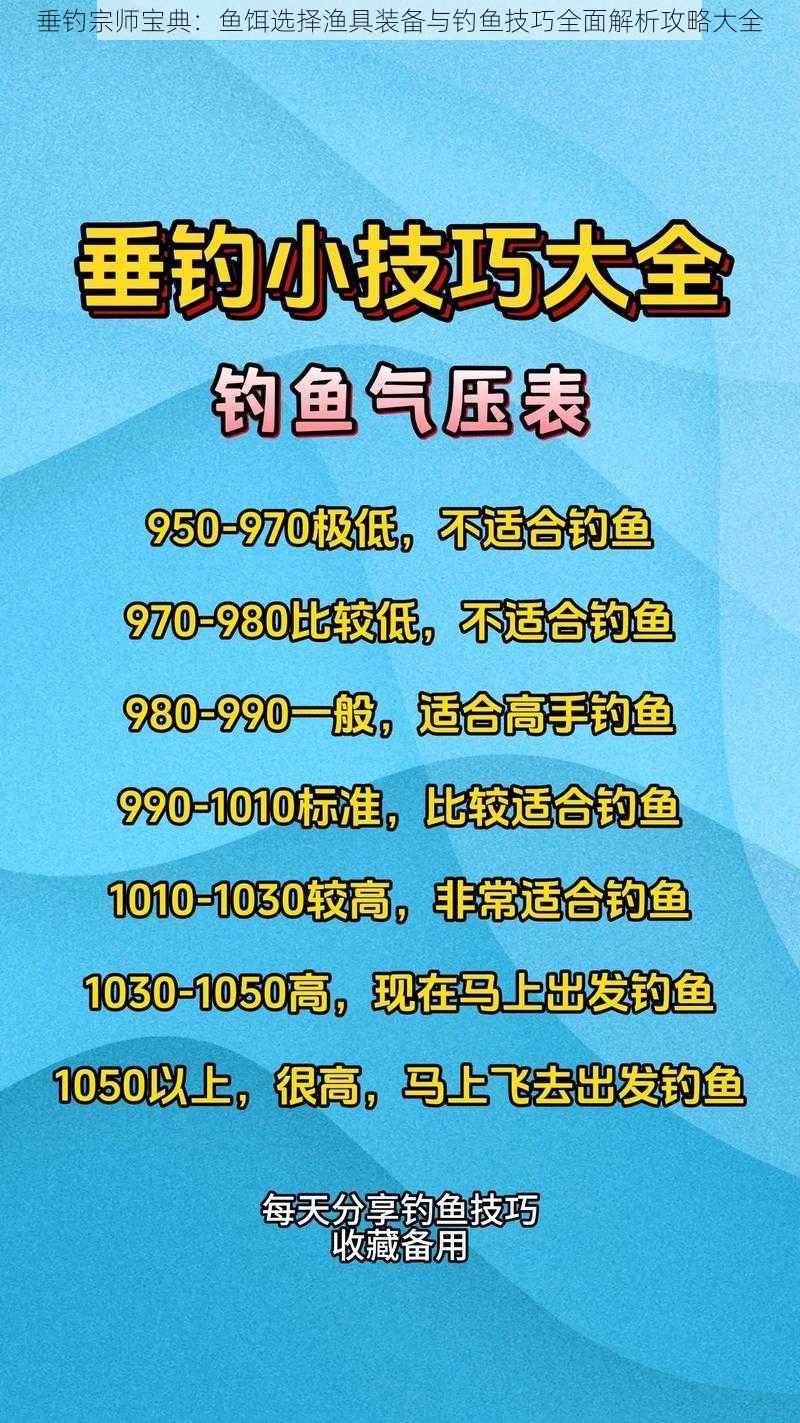 垂钓宗师宝典：鱼饵选择渔具装备与钓鱼技巧全面解析攻略大全