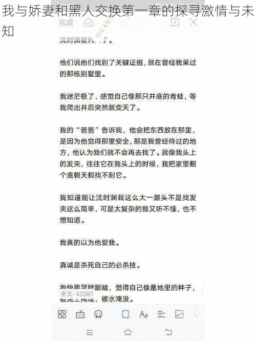 我与娇妻和黑人交换第一章的探寻激情与未知