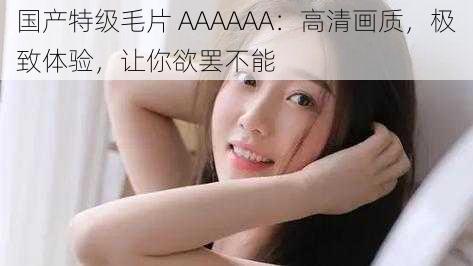 国产特级毛片 AAAAAA：高清画质，极致体验，让你欲罢不能