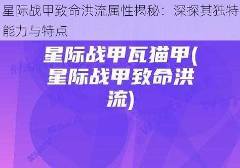 星际战甲致命洪流属性揭秘：深探其独特能力与特点