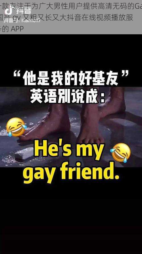 一款专注于为广大男性用户提供高清无码的Gay 国产 gv 又粗又长又大抖音在线视频播放服务的 APP