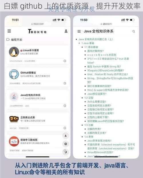 白嫖 github 上的优质资源，提升开发效率