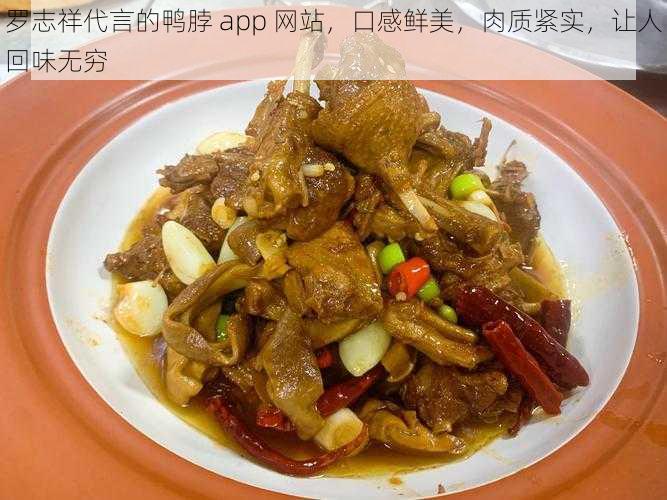 罗志祥代言的鸭脖 app 网站，口感鲜美，肉质紧实，让人回味无穷