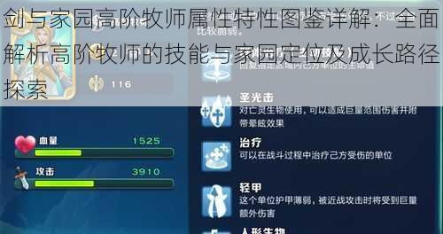 剑与家园高阶牧师属性特性图鉴详解：全面解析高阶牧师的技能与家园定位及成长路径探索