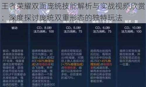 王者荣耀双面庞统技能解析与实战视频欣赏：深度探讨庞统双重形态的独特玩法