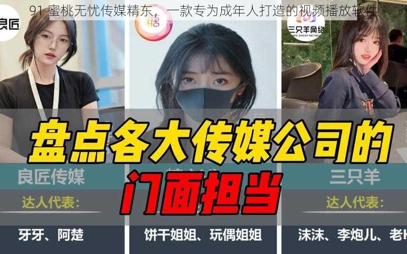 91 蜜桃无忧传媒精东，一款专为成年人打造的视频播放软件