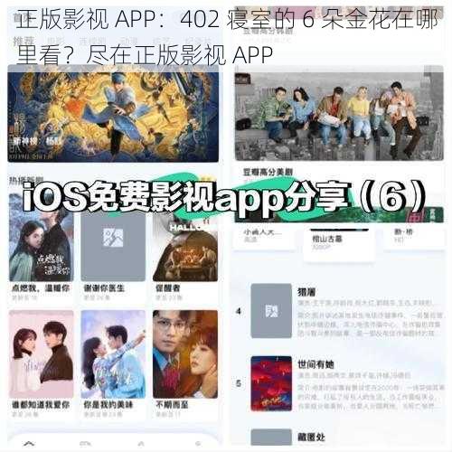 正版影视 APP：402 寝室的 6 朵金花在哪里看？尽在正版影视 APP