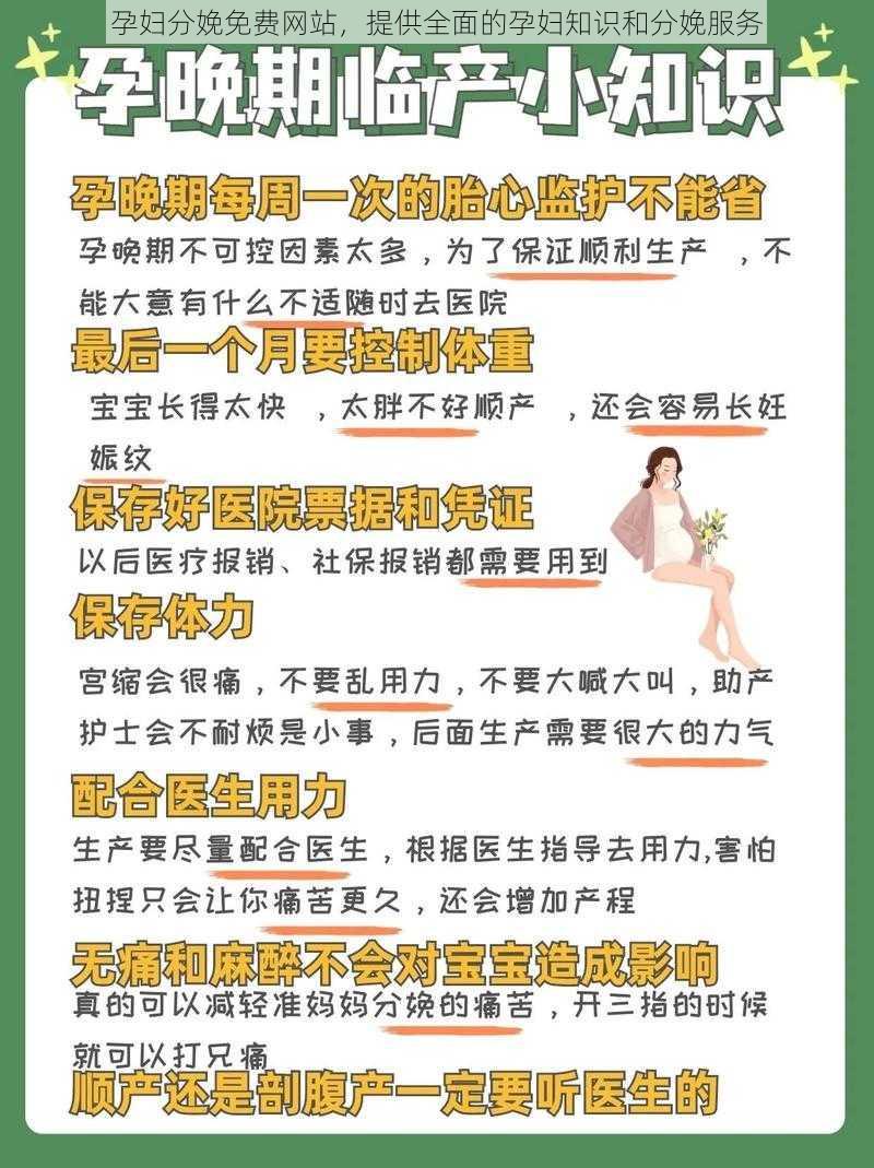 孕妇分娩免费网站，提供全面的孕妇知识和分娩服务