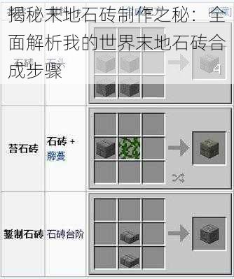 揭秘末地石砖制作之秘：全面解析我的世界末地石砖合成步骤