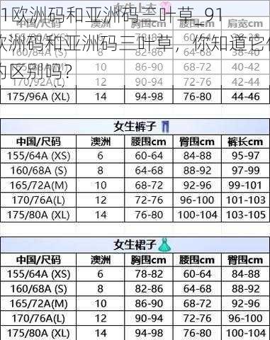 91欧洲码和亚洲码三叶草_91 欧洲码和亚洲码三叶草，你知道它们的区别吗？