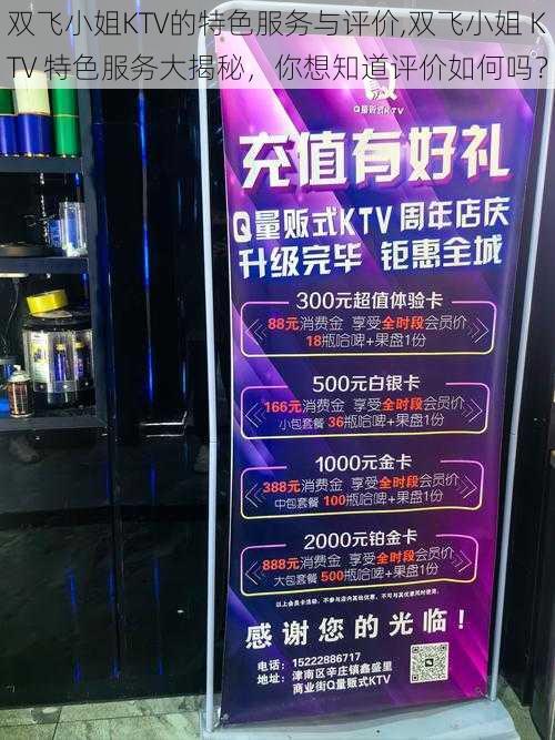 双飞小姐KTV的特色服务与评价,双飞小姐 KTV 特色服务大揭秘，你想知道评价如何吗？