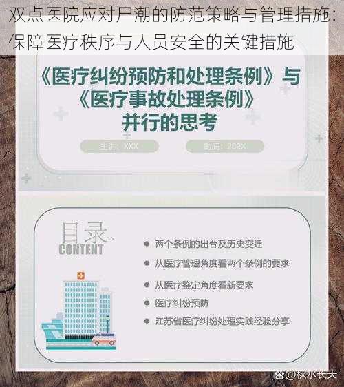 双点医院应对尸潮的防范策略与管理措施：保障医疗秩序与人员安全的关键措施