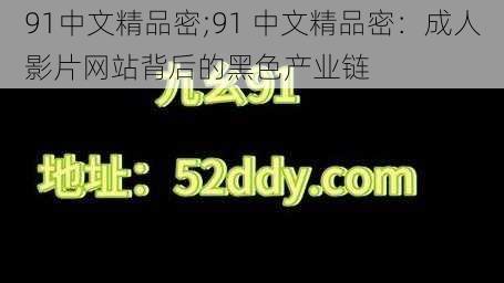 91中文精品密;91 中文精品密：成人影片网站背后的黑色产业链