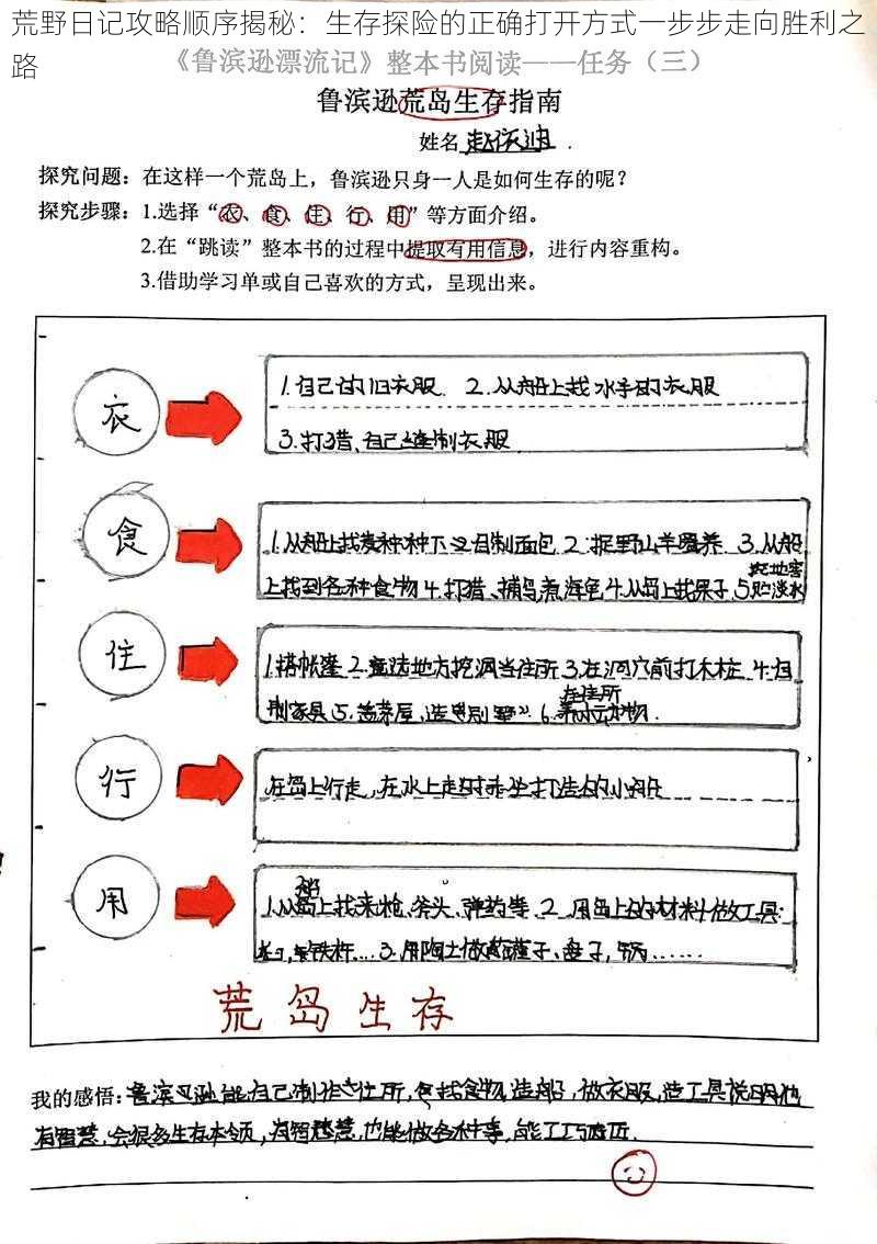 荒野日记攻略顺序揭秘：生存探险的正确打开方式一步步走向胜利之路